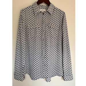 Ann Taylor LOFT Dot Utility Blouse XSP